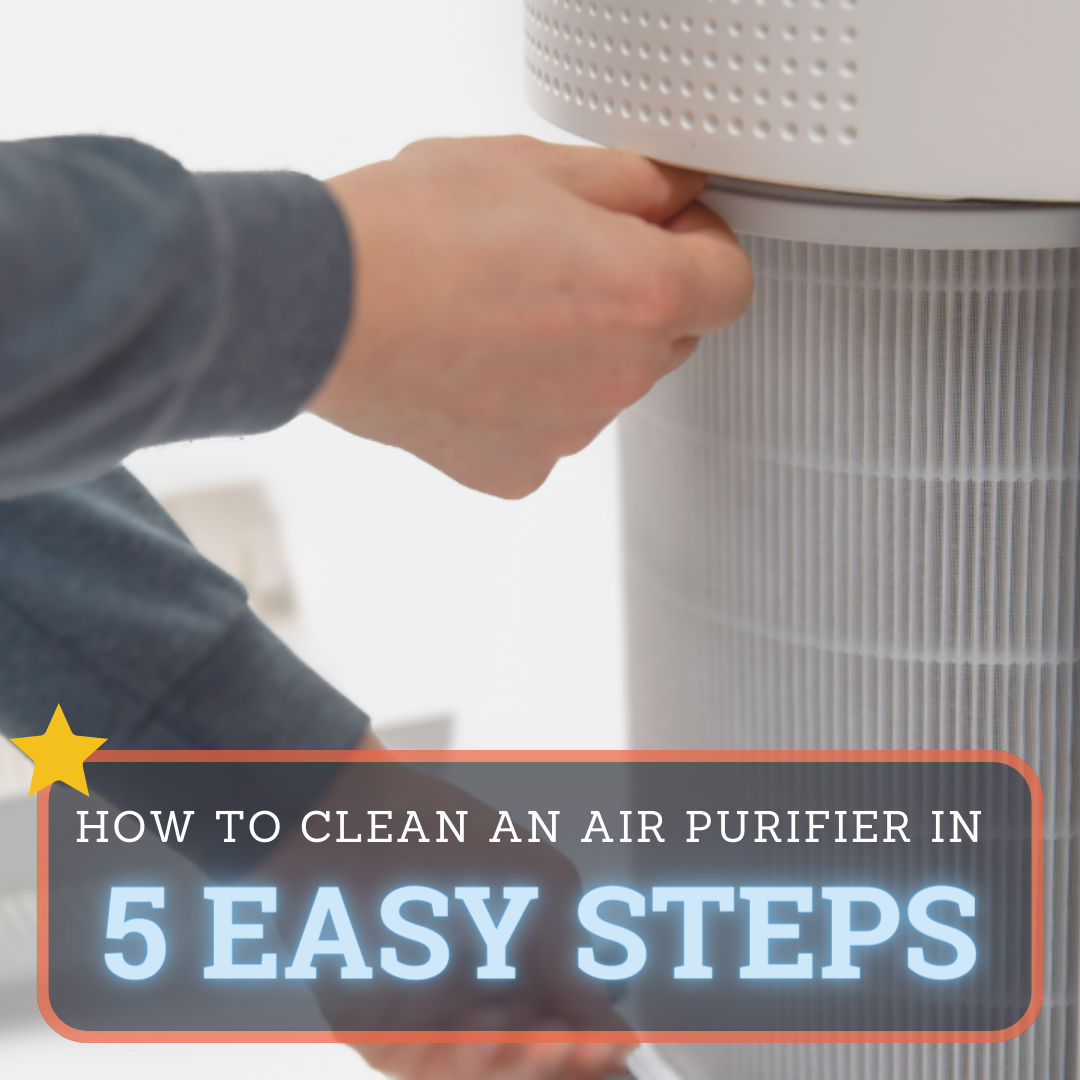 A person efficiently cleaning an advanced air purifier