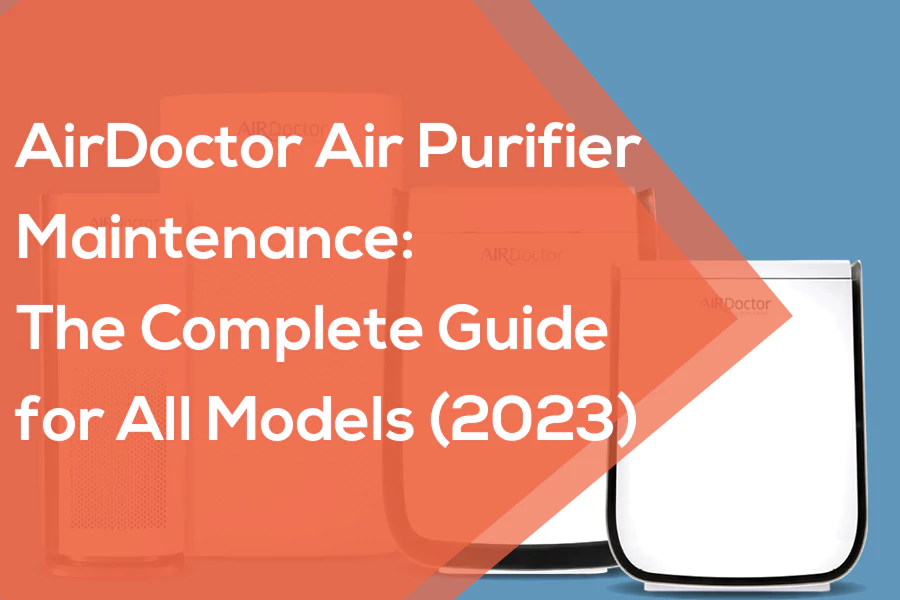 Individual maintaining AirDoctor air purifier components