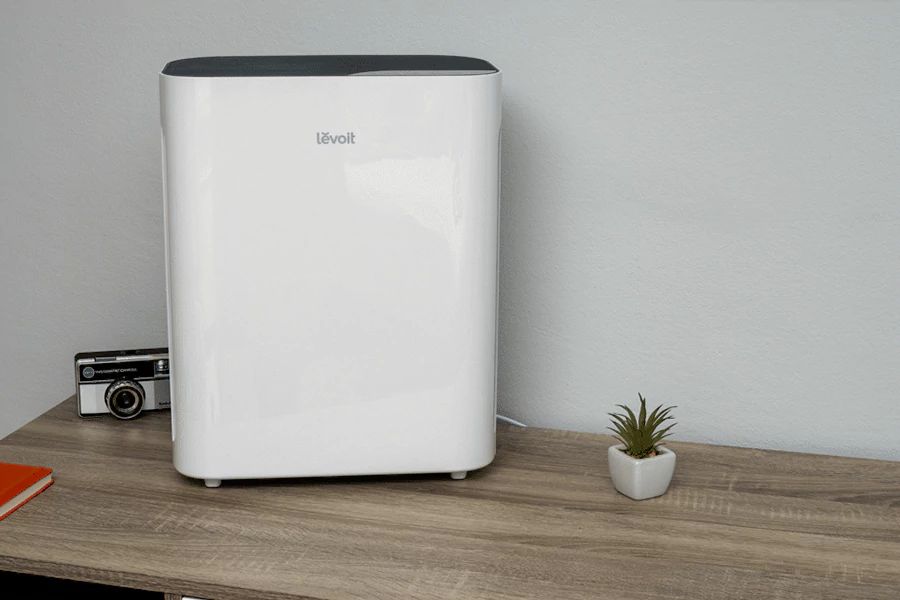 Levoit Vital 100 purifying air in a medium-sized room