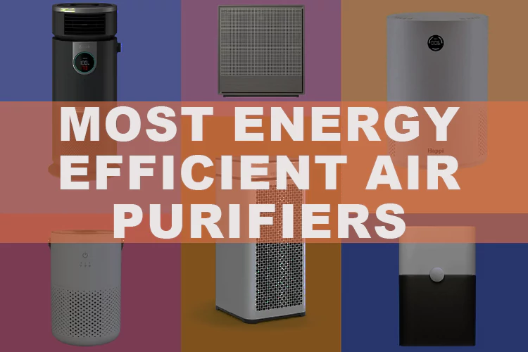 Infographic showcasing energy stats of efficient air purifiers